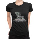 tシャツ レディース 半袖 ブラック 黒 デザイン M L Tシャツ ティーシャツ T shirt 014340 ヤシの木 車 サーフィン