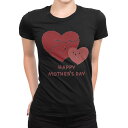 tシャツ レディース 半袖 ブラック 黒 デザイン M L Tシャツ ティーシャツ T shirt 015279 母の日 バラ 花 母 カーネーション