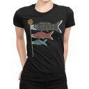 tシャツ レディース 半袖 ブラック 黒 デザイン M L Tシャツ ティーシャツ T shirt 015287 こどもの日 鯉のぼり 兜 熊