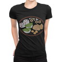 tシャツ レディース 半袖 ブラック 黒 デザイン M L Tシャツ ティーシャツ T shirt 015341 こどもの日 鯉のぼり 兜 熊