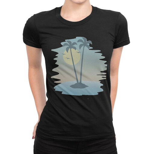 tシャツ レディース 半袖 ブラック 黒 デザイン M L Tシャツ ティーシャツ T shirt 015639 木 ヤシの木 自然 tシャツ レディース 半袖 ブラック 黒 デザイン M L Tシャツ ティーシャツ T shirt 015639 木 ヤシの木 自然