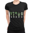 tシャツ レディース 半袖 ブラック 黒 デザイン M L Tシャツ ティーシャツ T shirt 015643 木 樹木 自然 植物