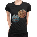 tシャツ レディース 半袖 ブラック 黒 デザイン M L Tシャツ ティーシャツ T shirt 015839 ハロウィン かぼちゃ halloween