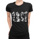 tシャツ レディース 半袖 ブラック 黒 デザイン M L Tシャツ ティーシャツ T shirt 016122 人間 イラスト