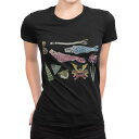 tシャツ レディース 半袖 ブラック 黒 デザイン M L Tシャツ ティーシャツ T shirt 016460 鯉のぼり こどもの日 柏餅