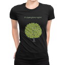 tシャツ レディース 半袖 ブラック 黒 デザイン M L Tシャツ ティーシャツ T shirt 016498 木 緑 自然 植物 樹木