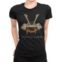 tシャツ レディース 半袖 ブラック 黒 デザイン M L Tシャツ ティーシャツ T shirt 017653 兜 端午の節句 カブト