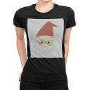 tシャツ レディース 半袖 ブラック 黒 デザイン S M L XL Tシャツ ティーシャツ T shirt 017665 クリスマス サンタ クリスマス かわいい