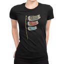 tシャツ レディース 半袖 ブラック 黒 デザイン M L Tシャツ ティーシャツ T shirt 017786 こいのぼり 鯉のぼり