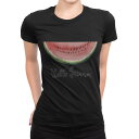 tシャツ レディース 半袖 ブラック 黒 デザイン M L Tシャツ ティーシャツ T shirt 017843 スイカ 夏 summer