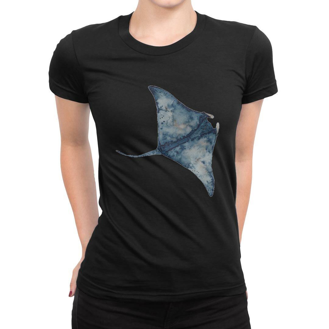 tシャツ レディース 半袖 ブラック 黒 デザイン M L Tシャツ ティーシャツ T shirt 017847 Underwater..