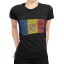 tシャツ レディース 半袖 ブラック 黒 デザイン M L Tシャツ ティーシャツ T shirt 018381 andorra アンドラ