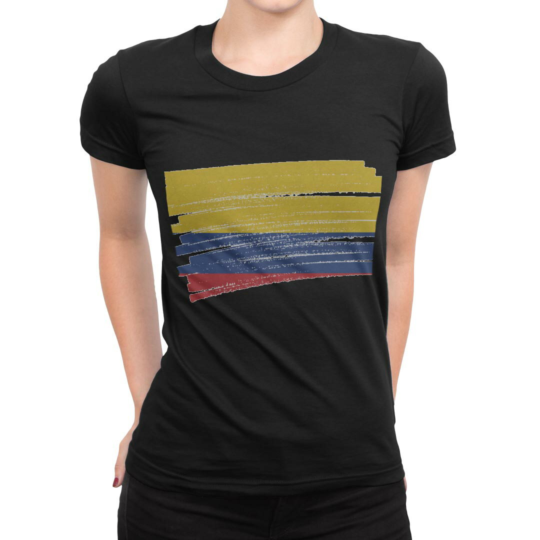 tシャツ レディース 半袖 ブラック 黒 デザイン M L Tシャツ ティーシャツ T shirt 018421 colombia コ..