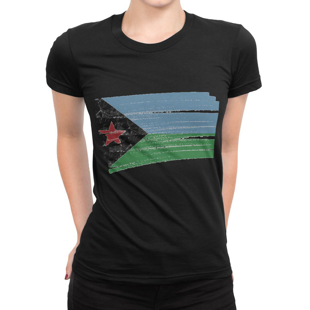 tシャツ レディース 半袖 ブラック 黒 デザイン M L Tシャツ ティーシャツ T shirt 018432 djibouti ジブチ