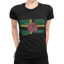 tシャツ レディース 半袖 ブラック 黒 デザイン M L Tシャツ ティーシャツ T shirt 018434 dominica ドミニカ