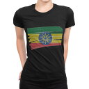 tシャツ レディース 半袖 ブラック 黒 デザイン M L Tシャツ ティーシャツ T shirt 018444 ethiopia エチオピア
