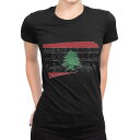 tシャツ レディース 半袖 ブラック 黒 デザイン M L Tシャツ ティーシャツ T shirt 018488 lebanon レバノン