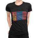 tシャツ レディース 半袖 ブラック 黒 デザイン M L Tシャツ ティーシャツ T shirt 018512 mongolia モンゴル