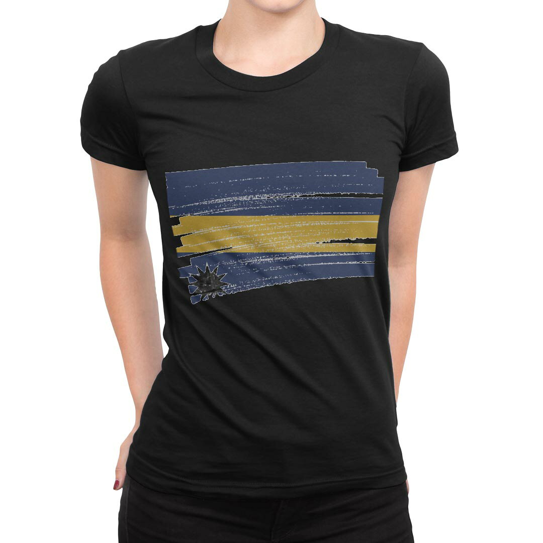 tシャツ レディース 半袖 ブラック 黒 デザイン M L Tシャツ ティーシャツ T shirt 018517 nauru ナウル