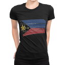 tシャツ レディース 半袖 ブラック 黒 デザイン M L Tシャツ ティーシャツ T shirt 018537 philippines フィリピン