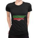 tシャツ レディース 半袖 ブラック 黒 デザイン M L Tシャツ ティーシャツ T shirt 018785 bulgaria ブルガリア