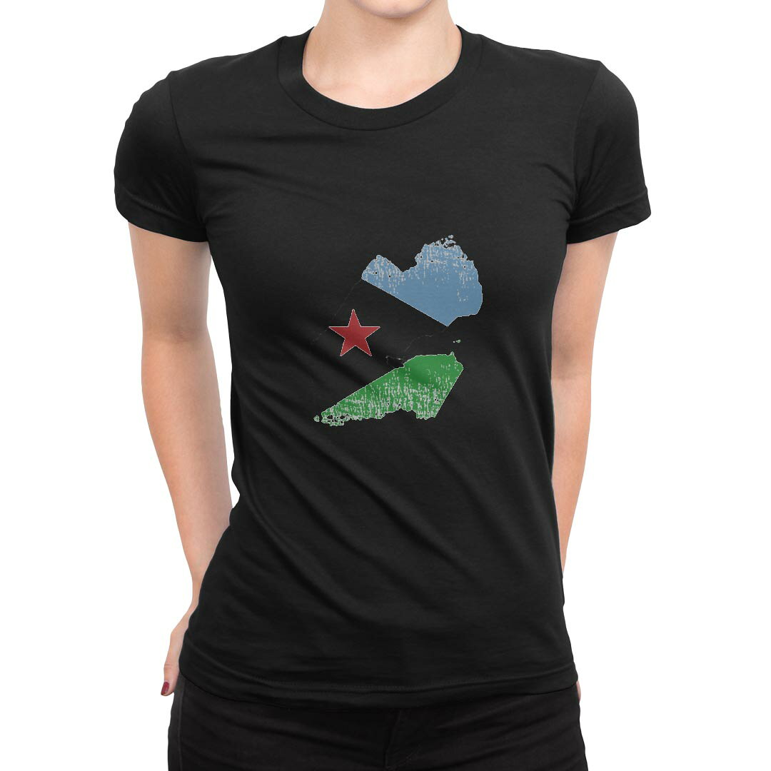 tシャツ レディース 半袖 ブラック 黒 デザイン M L Tシャツ ティーシャツ T shirt 018813 djibouti ジブチ kabekore-11278895 kabeコレ パッケージ画像