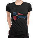 tシャツ レディース 半袖 ブラック 黒 デザイン M L Tシャツ ティーシャツ T shirt 018814 domician_republic ドミティア...