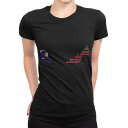 tシャツ レディース 半袖 ブラック 黒 デザイン M L Tシャツ ティーシャツ T shirt 018880 malaysia マレーシア