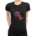 tシャツ レディース 半袖 ブラック 黒 デザイン M L Tシャツ ティーシャツ T shirt 018914 ontario オンタリオ