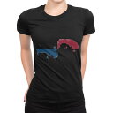 tシャツ レディース 半袖 ブラック 黒 デザイン M L Tシャツ ティーシャツ T shirt 018918 panama パナマ