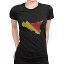 tシャツ レディース 半袖 ブラック 黒 デザイン M L Tシャツ ティーシャツ T shirt 018943 sicily シチリア島