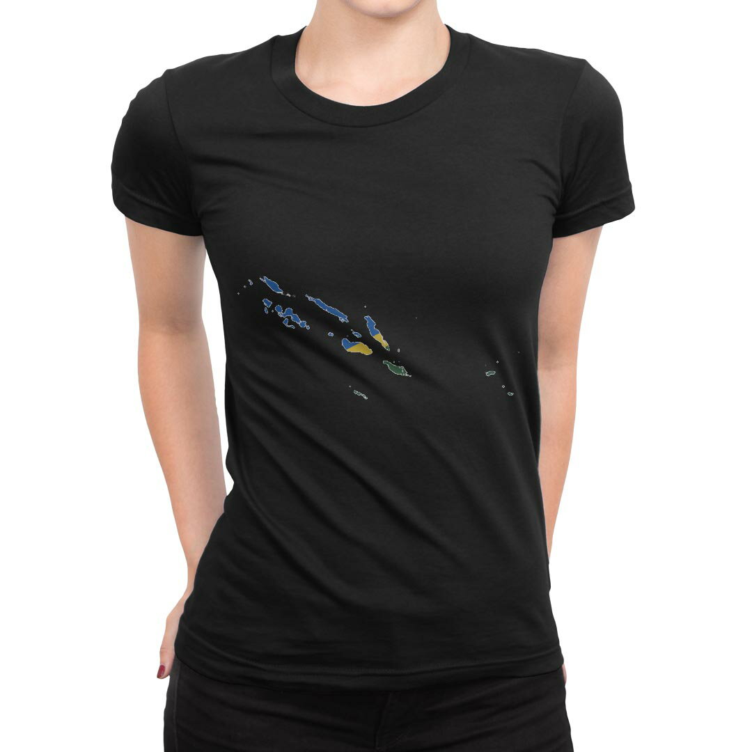 tシャツ レディース 半袖 ブラック 黒 デザイン M L Tシャツ ティーシャツ T shirt 018948 solomon_islands ソロモン諸島
