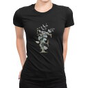 tシャツ レディース 半袖 ブラック 黒 デザイン M L Tシャツ ティーシャツ T shirt 019123 文字 f アルファベット