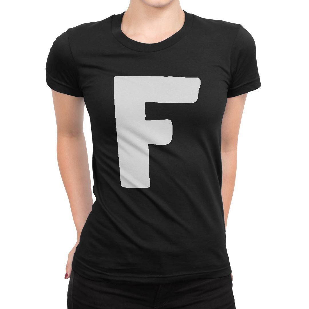 Rakuten - tシャツ レディース 半袖 ブラック 黒 デザイン M L Tシャツ ティーシャツ T shirt 019186 文字 f アルファベット