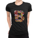 tシャツ レディース 半袖 ブラック 黒 デザイン M L Tシャツ ティーシャツ T shirt 019307 文字 b アルファベット