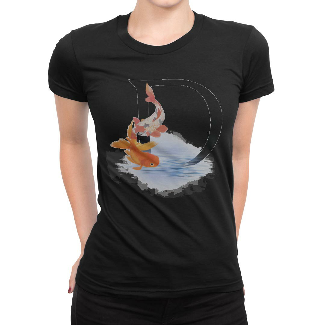 tシャツ レディース 半袖 ブラック 黒 デザイン M L Tシャツ ティーシャツ T shirt 019446 文字 d アルファベット