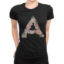 tシャツ レディース 半袖 ブラック 黒 デザイン M L Tシャツ ティーシャツ T shirt 019471 文字 a アルファベット