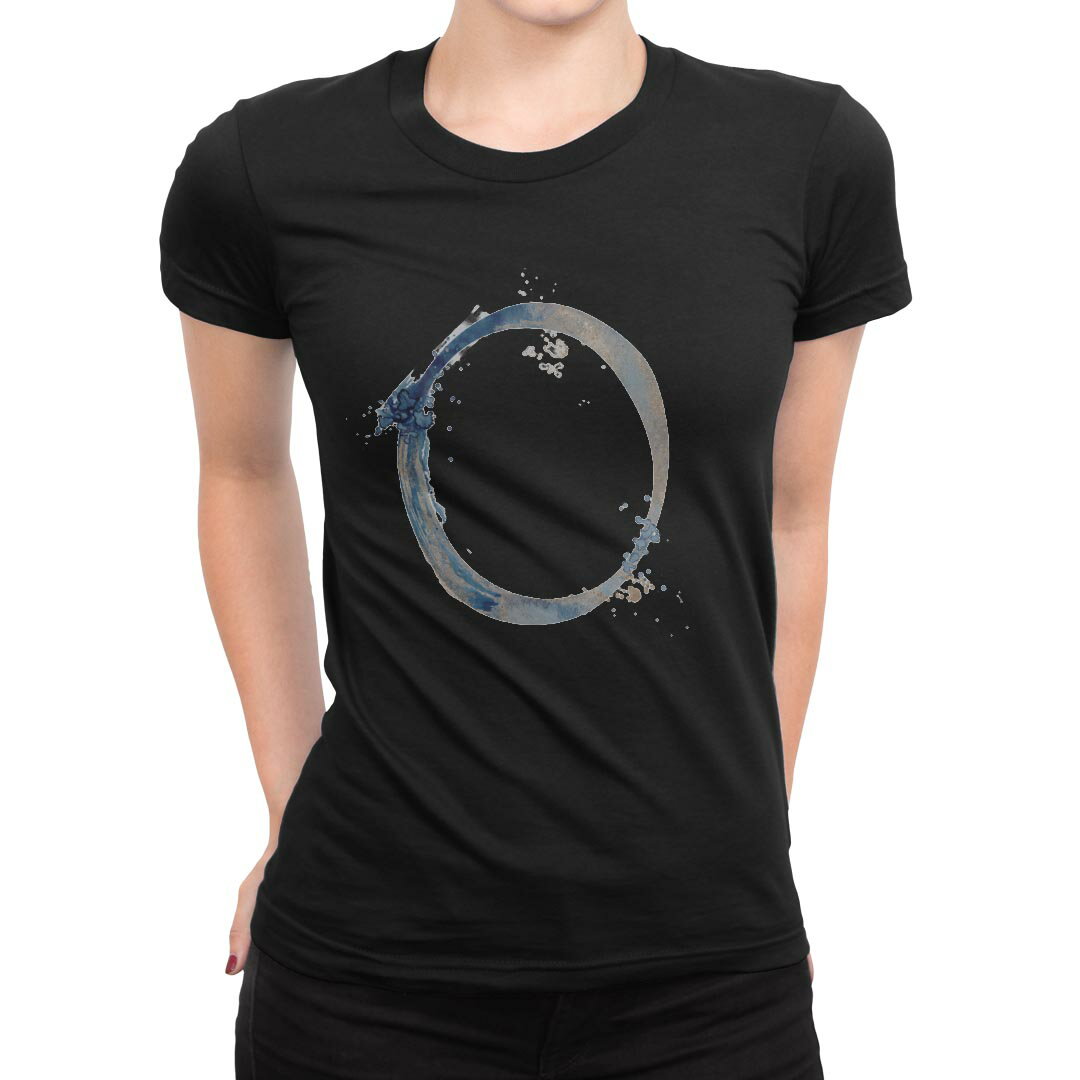 tシャツ レディース 半袖 ブラック 黒 デザイン M L Tシャツ ティーシャツ T shirt 019630 文字 o アルファベット