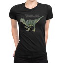 tシャツ レディース 半袖 ブラック 黒 デザイン M L Tシャツ ティーシャツ T shirt 019827 恐竜 Tyrannosaurus ティラノサウ...