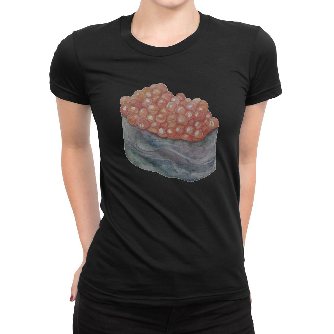 tシャツ レディース 半袖 ブラック 黒 デザイン M L Tシャツ ティーシャツ T shirt 019861 お寿司 Sush..