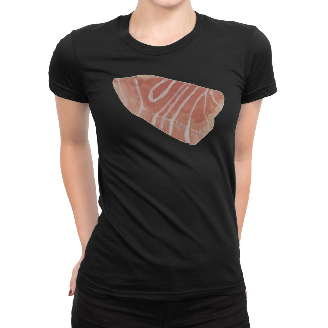 tシャツ レディース 半袖 ブラック 黒 デザイン M L Tシャツ ティーシャツ T shirt 019891 お寿司 Sush..