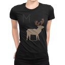 tシャツ レディース 半袖 ブラック 黒 デザイン M L Tシャツ ティーシャツ T shirt 019945 M moose ムース