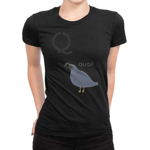 tシャツ レディース 半袖 ブラック 黒 デザイン M L Tシャツ ティーシャツ T shirt 019949 Q quail ウズラ tシャツ レディース 半袖 ブラック 黒 デザイン M L Tシャツ ティーシャツ T shirt 019949 Q quail ウズラ