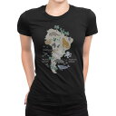 tシャツ レディース 半袖 ブラック 黒 デザイン M L Tシャツ ティーシャツ T shirt 019963 south America map 動物 地図