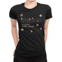 tシャツ レディース 半袖 ブラック 黒 デザイン M L Tシャツ ティーシャツ T shirt 019996 謹賀新年 お正月