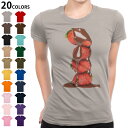選べる20カラー tシャツ レディース 半袖 デザイン M L Tシャツ ティーシャツ T shirt 001061 チョコレート イチゴ