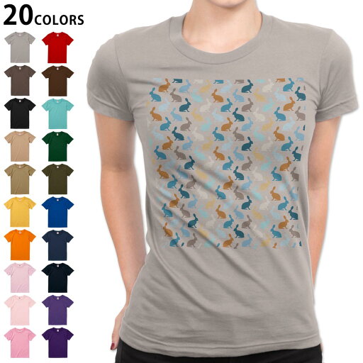 選べる20カラー tシャツ レディース 半袖 デザイン M L Tシャツ ティーシャツ T shirt 005296 うさぎ シンプル 柄 選べる20カラー tシャツ レディース 半袖 デザイン M L Tシャツ ティーシャツ T shirt 005296 うさぎ シンプル 柄