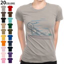 選べる20カラー tシャツ レディース 半袖 デザイン M L Tシャツ ティーシャツ T shirt 008928 うさぎ 亀 イラスト