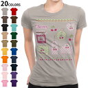 選べる20カラー tシャツ レディース 半袖 デザイン M L Tシャツ ティーシャツ T shirt 009142 ピンク さくらんぼ 水玉 ドット