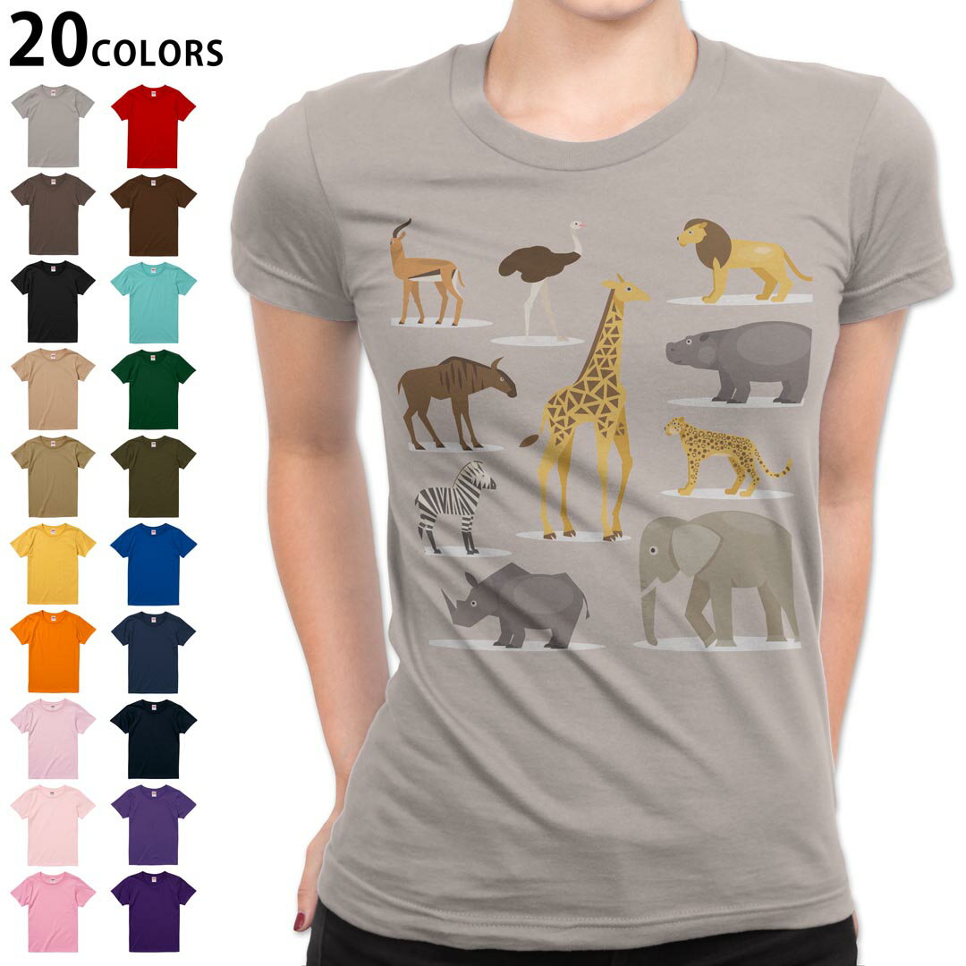 ���٤�20���顼 t����� ��ǥ����� Ⱦµ �ǥ����� M L T����� �ƥ�������� T shirt 009811 ưʪ�����ե��ꡡ���˥ޥ�